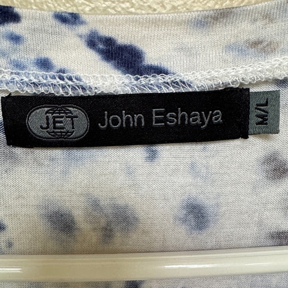 JET John Eshaya Blue Tie-Dye Pattern Sleeveless Tank Top size M/L good condition - Picture 2 of 5